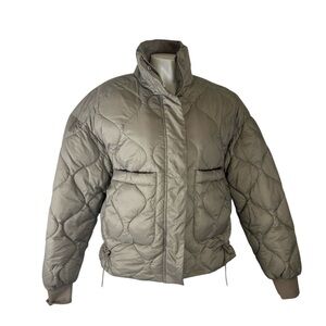 FLX women’s tan quilted puffer jacket size medium